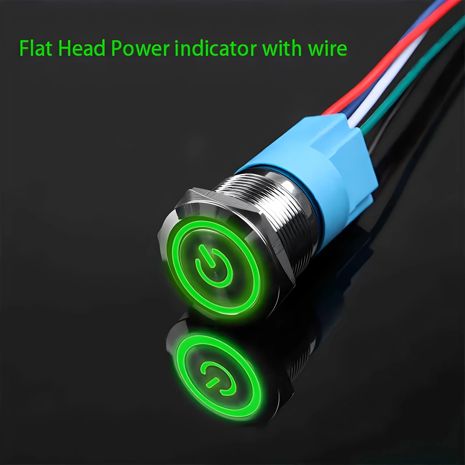 19mm 12V LED ON OFF Push Button Power Switch Latching with Wire Socket Harness