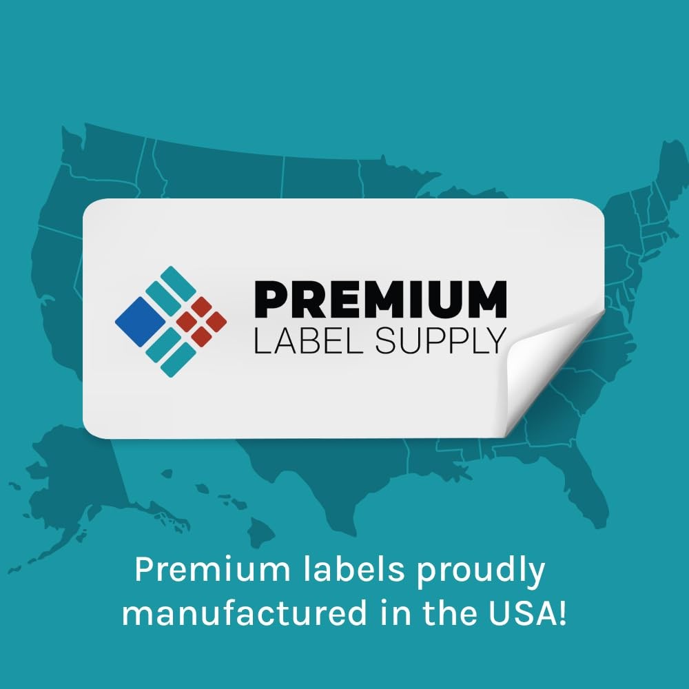 Premium Label Supply Bright Neon Color 2000 Labels, Assorted Fluorescent
