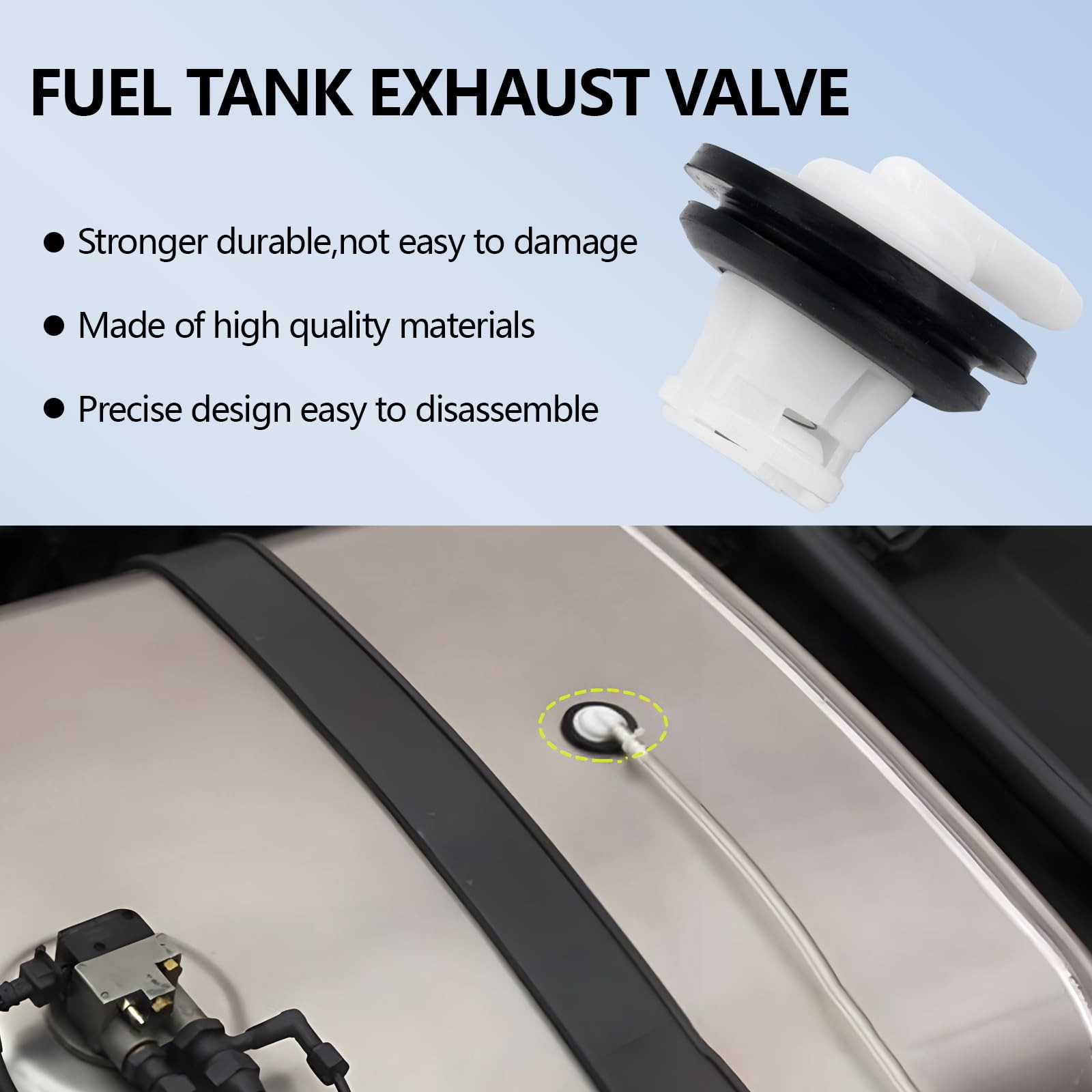 2 PCS Fuel Tank Vent Valve with Grommet Kit, Universal Gas Vent…