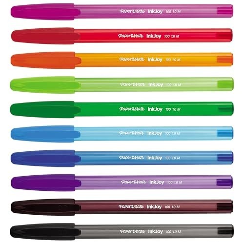 Ballpoint Pens 1.0mm Medium Point Assorted Fun Colours 27 Count Smooth Writing