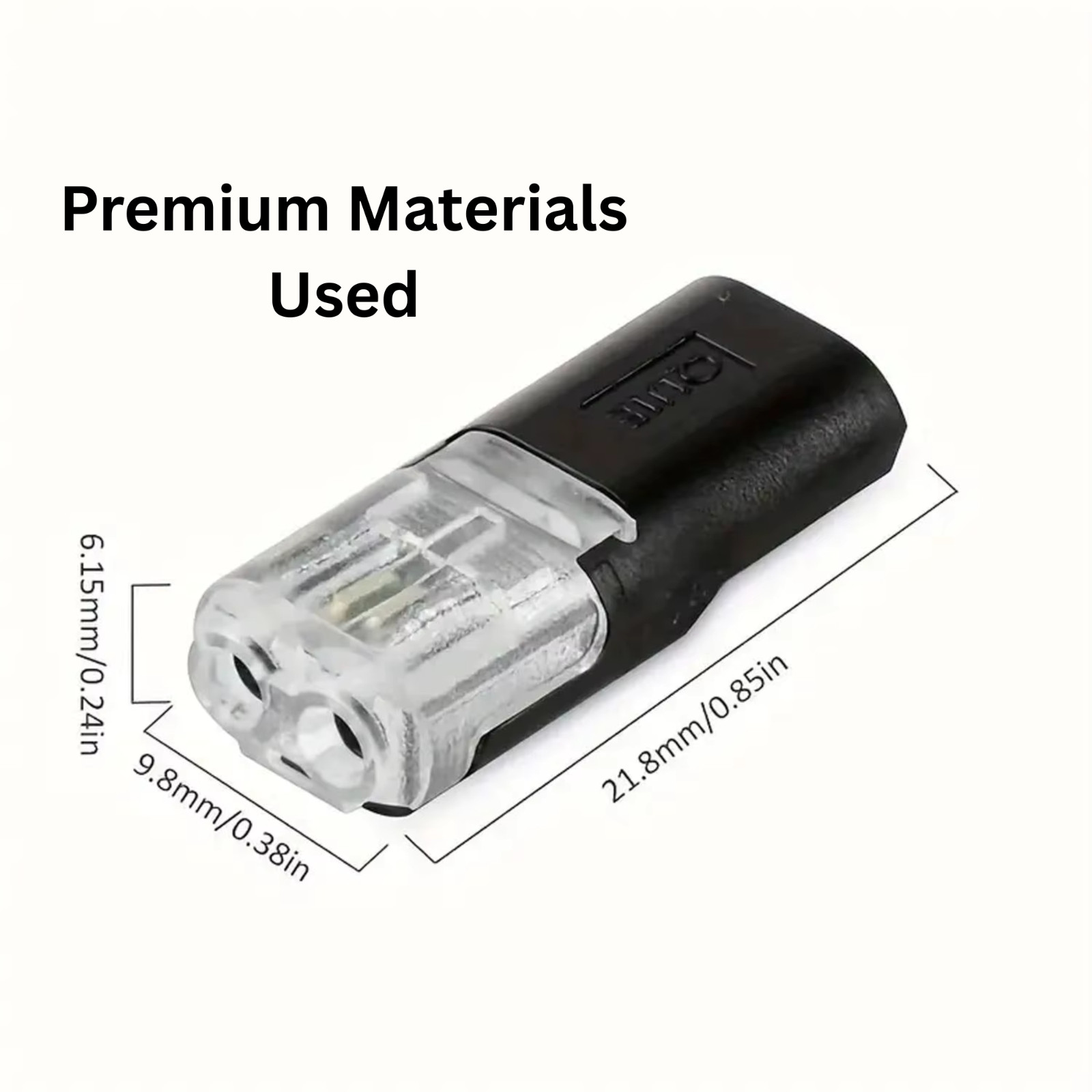 50 Pieces of Locking Plug-In Dual-Wire,Led Connectors, 2-Pin 2-Way, AWG 18-22