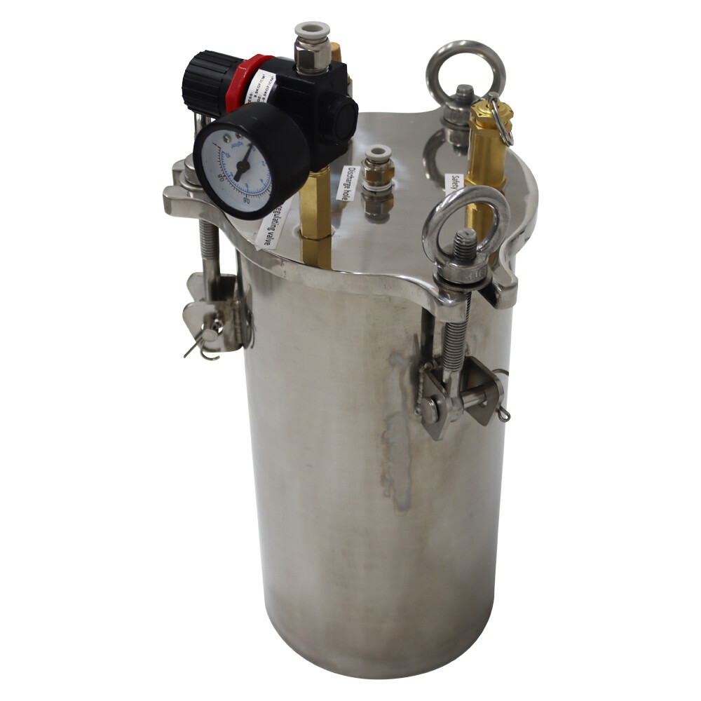 3L 5.2in Stainless Steel Pressure Tank Dispenser Glue Dispensing Storage Bucket