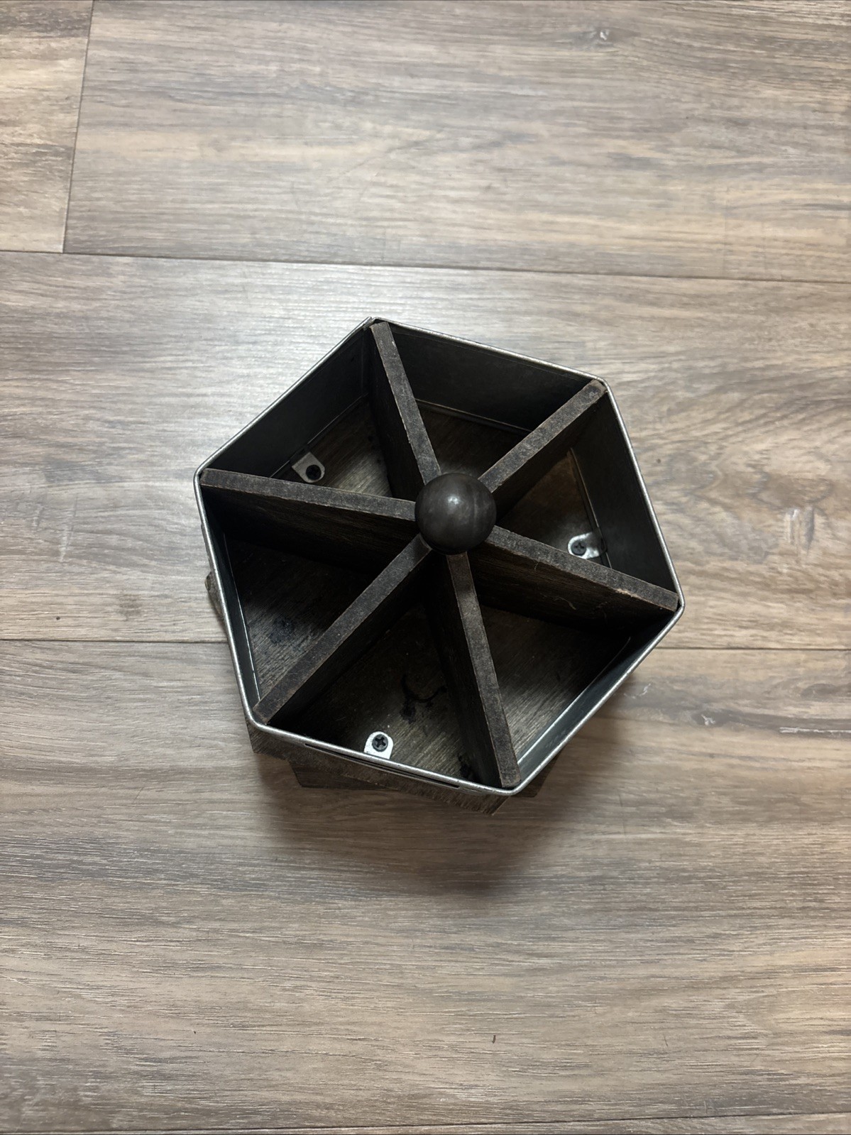Rae Dunn Pencil Carousel Organizer (Tin & Wood)