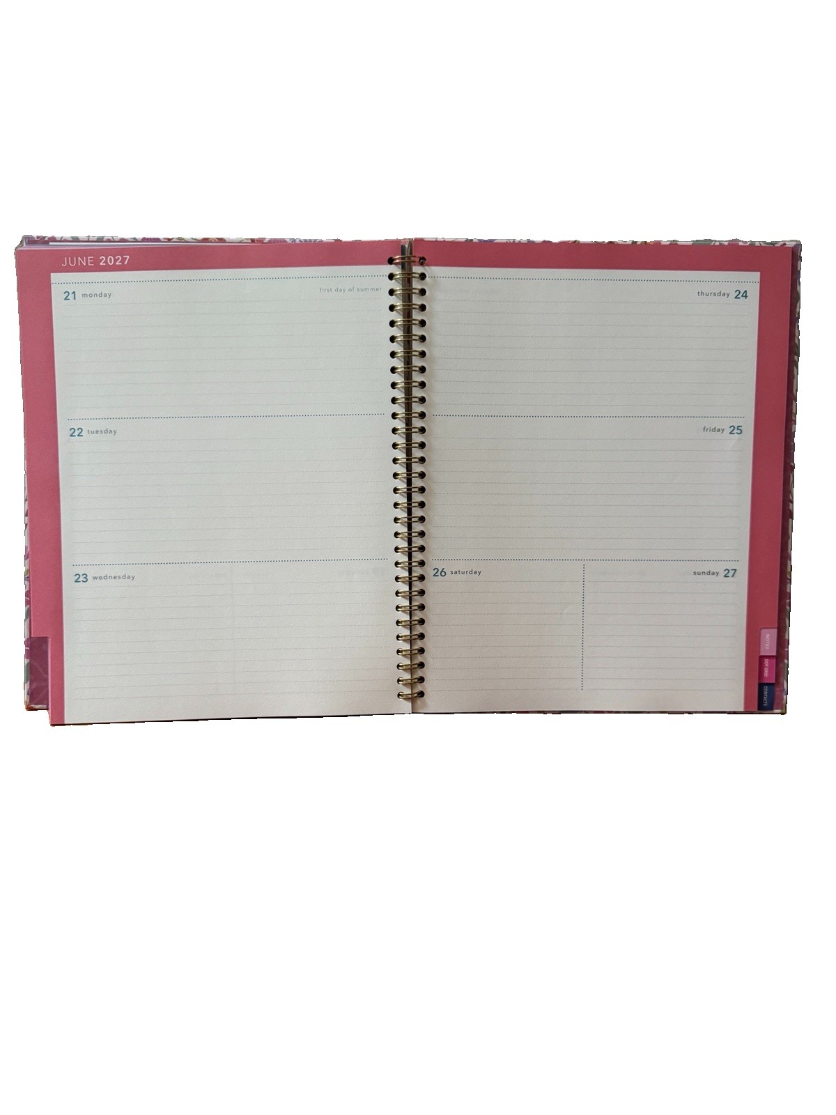 2027 Clementine 12 month Floral Planner July 2026-June 2027 11×9” Notebook Size