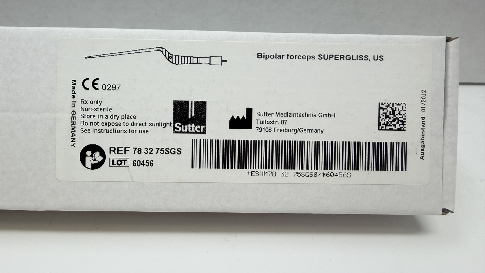 Sutter SuperGliss Non-Stick Bipolar Forceps (78 32 75SGS)