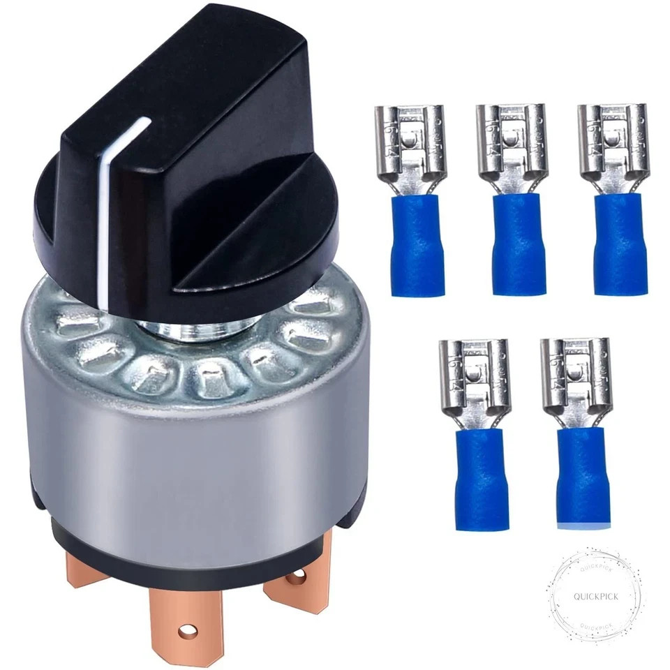 Rotary Switch 4 Position 3 Speed Fan Switch 12A 250V/16A 125V Metal Fan Heater