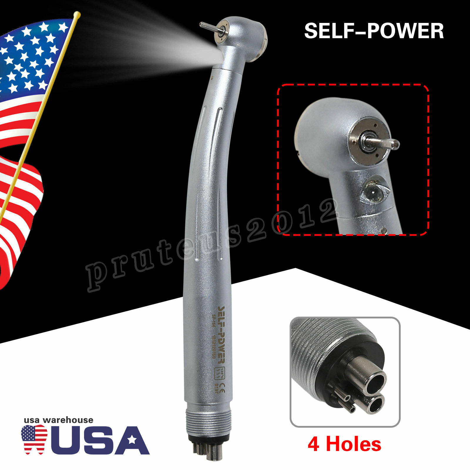 NSK Style Optic Dental E-generator LED 3 Spray High Speed handpiece Turbine 4H