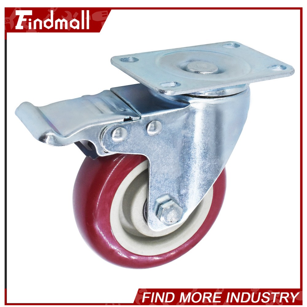 Findmall 4 Pack 4″ Heavy Duty Caster Set Wheels 360° Swivel & Brake Casters