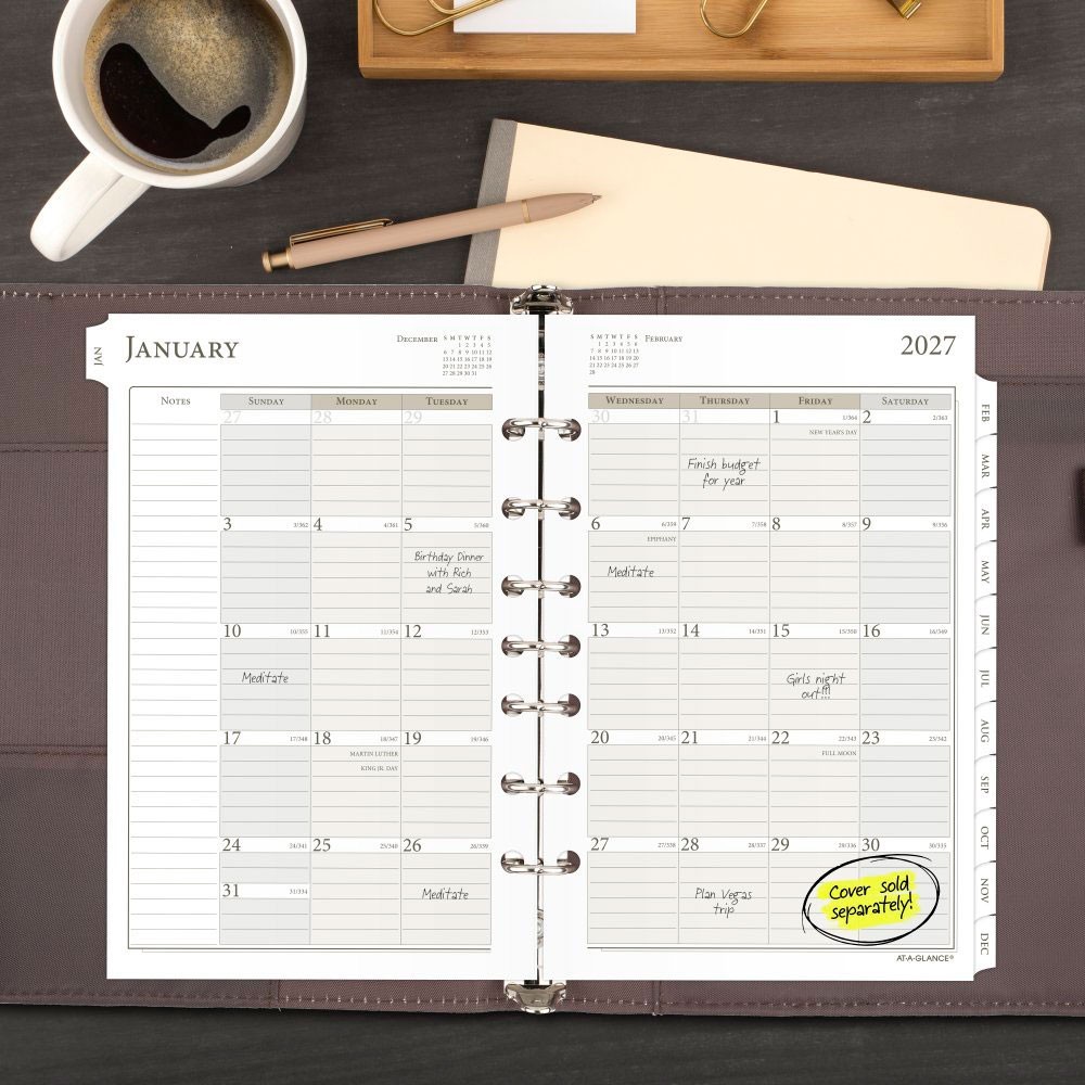 At-A-Glance 2027 481-685Y Monthly Planner Refill, Size 4, 5-1/2 x 8-1/2″