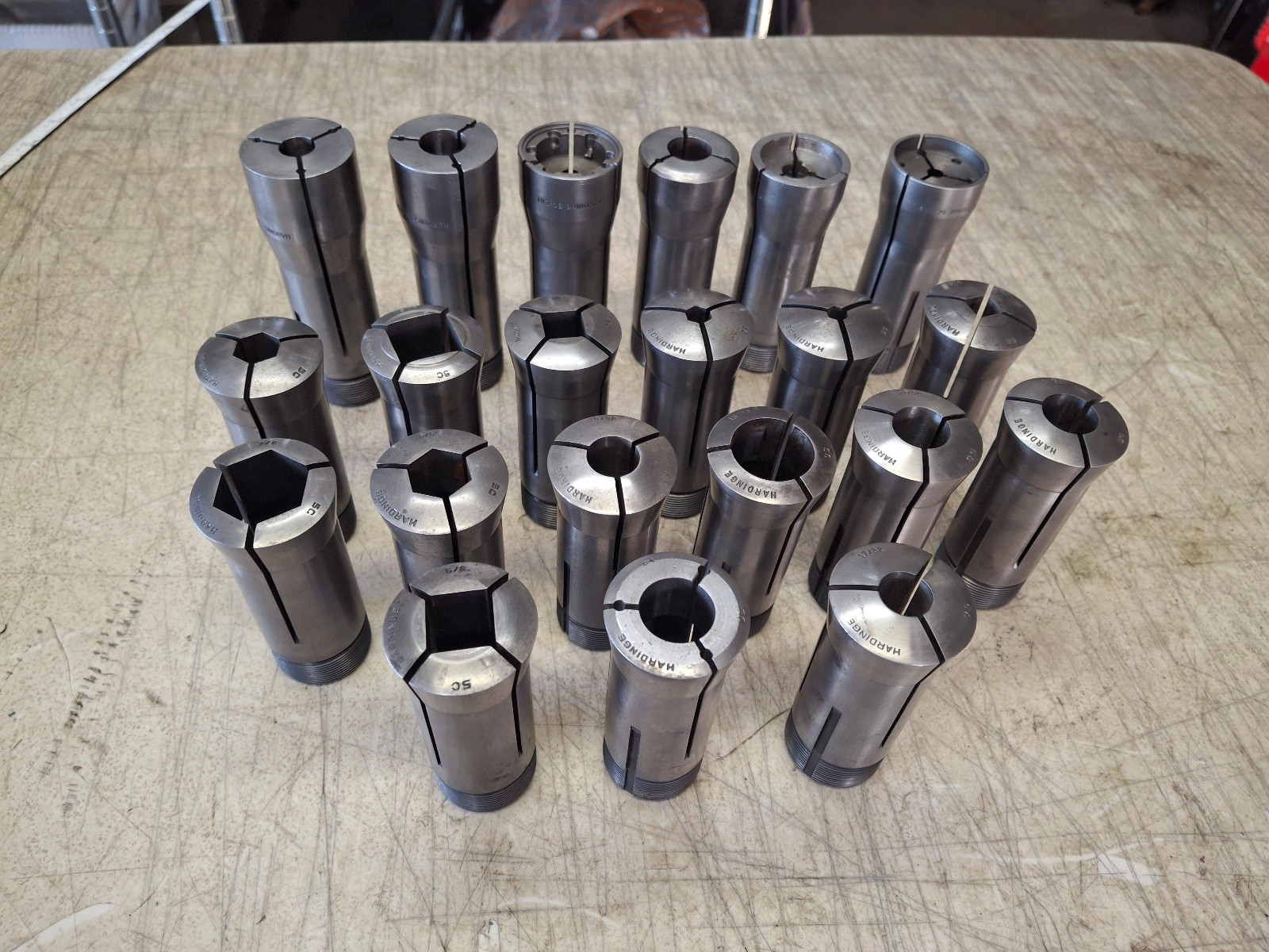 Hardinge 21 Piece 5C 5C-EN1 5C-EN2 Lathe Collet Set Lot