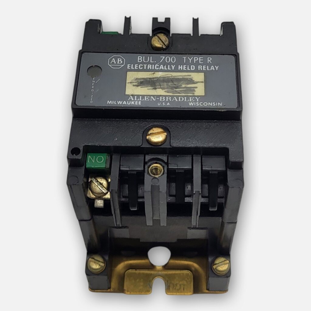 ALLEN BRADLEY 700-R000A1 /B ELECTRICALLY HELD RELAY W/ 77AB86 COIL 115-120V