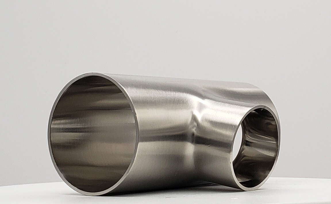2″ x 1.5″ Butt-Weld Sanitary Long Reducing Tee (7RW) SS T304