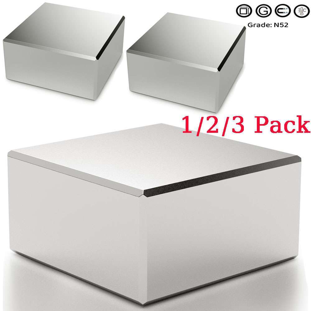 1-10Pc Big Block Magnets Strong N52 Neodymium Large Magnet Rare Earth 40x40x20mm