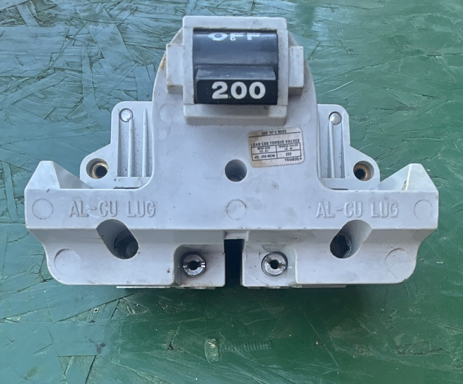 Federal Pacific 2B200 200A 2 Pole Main Breaker 201-250V Thermal Overload