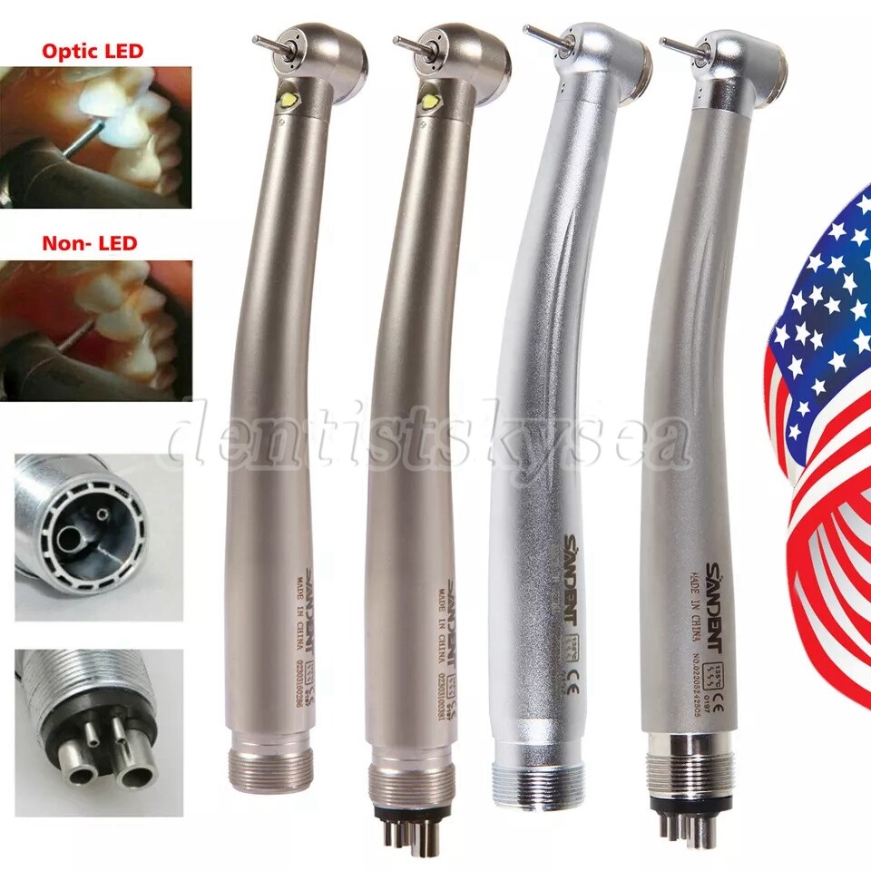 SANDENT Dental LED E-generator / No-LED High Speed Turbine Handpiece 2Hole/4Hole
