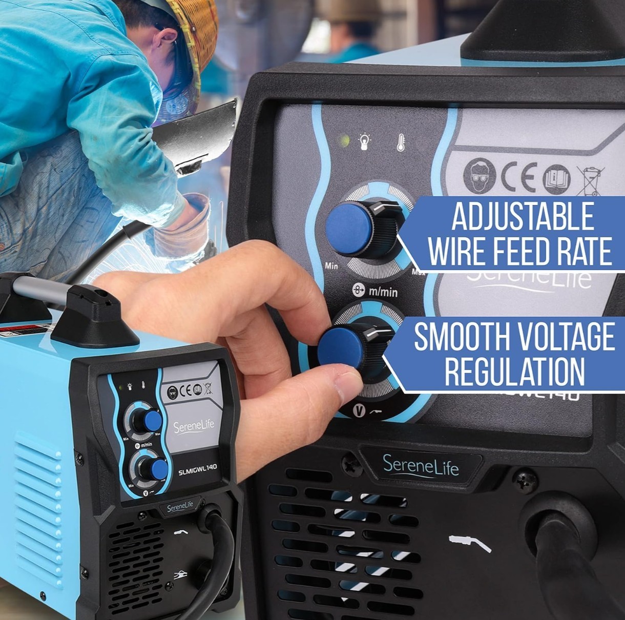 SereneLife Inverter MIG Welding Machine – Dual Voltage 110/220v