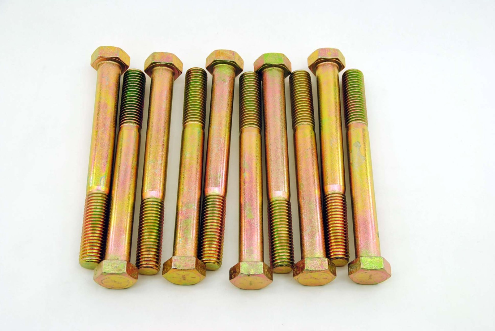 (6) Grade 8 Hex Head 3/4-10 x 7 Cap Screws Bolts Coarse Yellow Zinc
