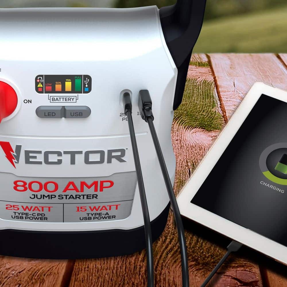 VECTOR 800 Amp Jump Starter with USB Power MISSING CHARGER