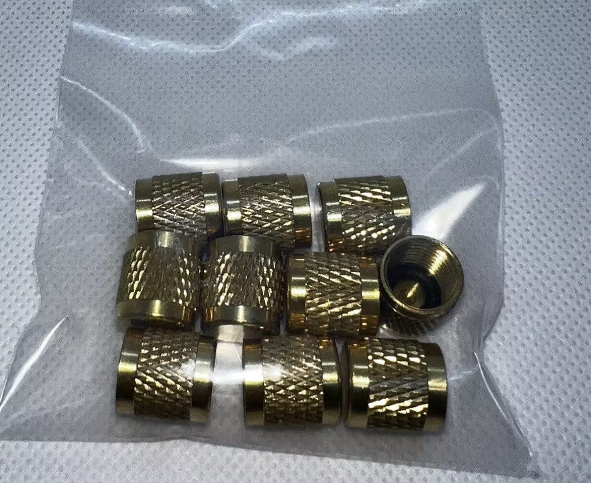 1/4 flare cap, round brass w/o-ring seal for Refrigeration Access Ports Pack-10