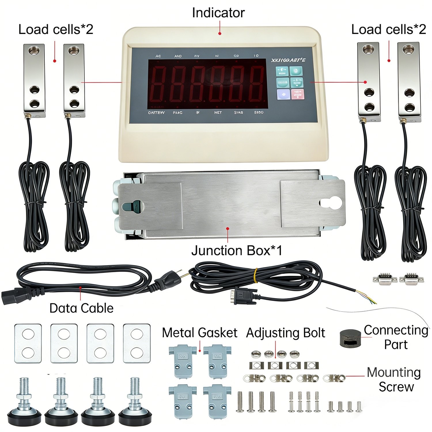 Livestock Scale 10000LBS capacity with High Precision Indicator Floor Scale kit