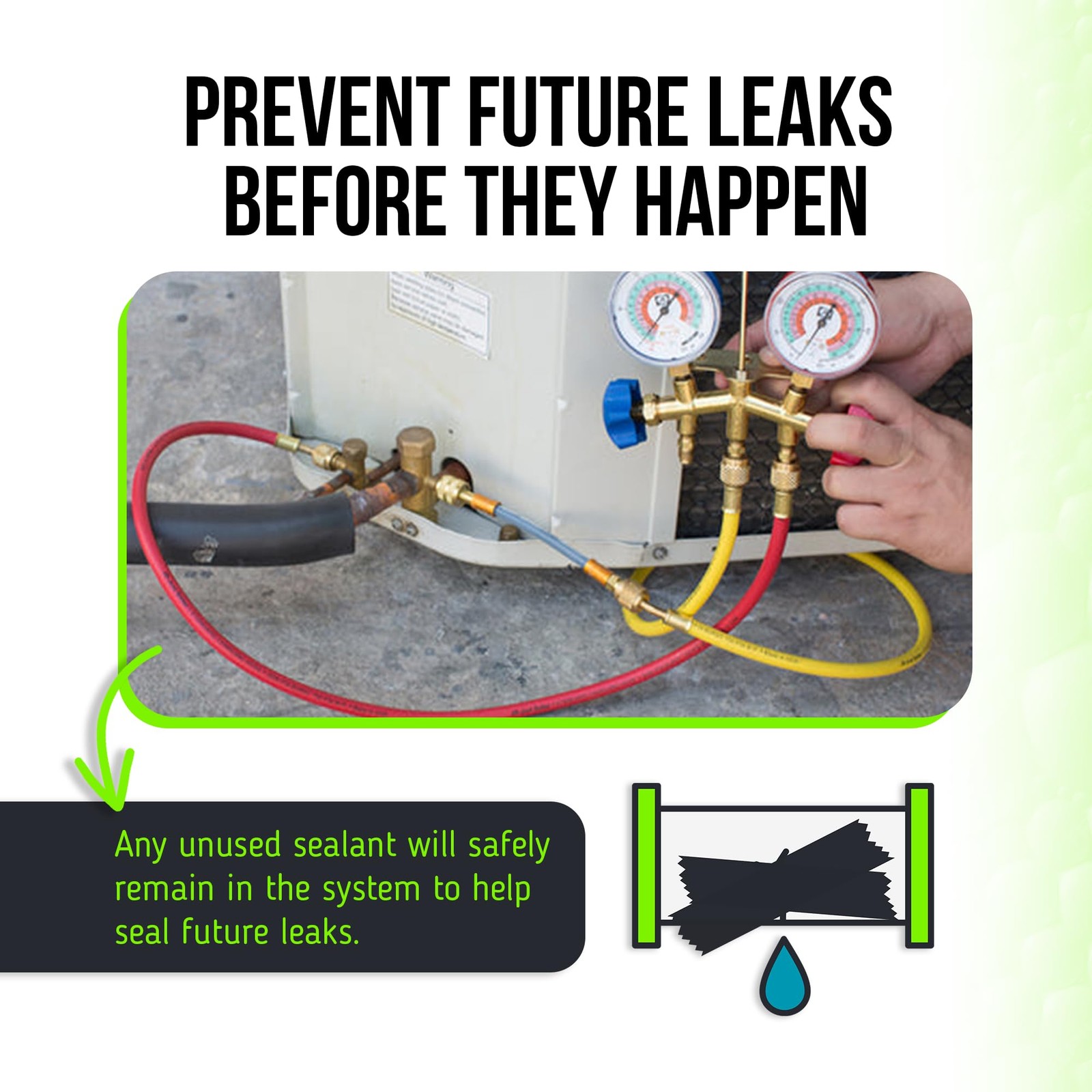 Leak Saver Direct Inject AC Leak Sealer Small System | AC Stop Leak for Most …