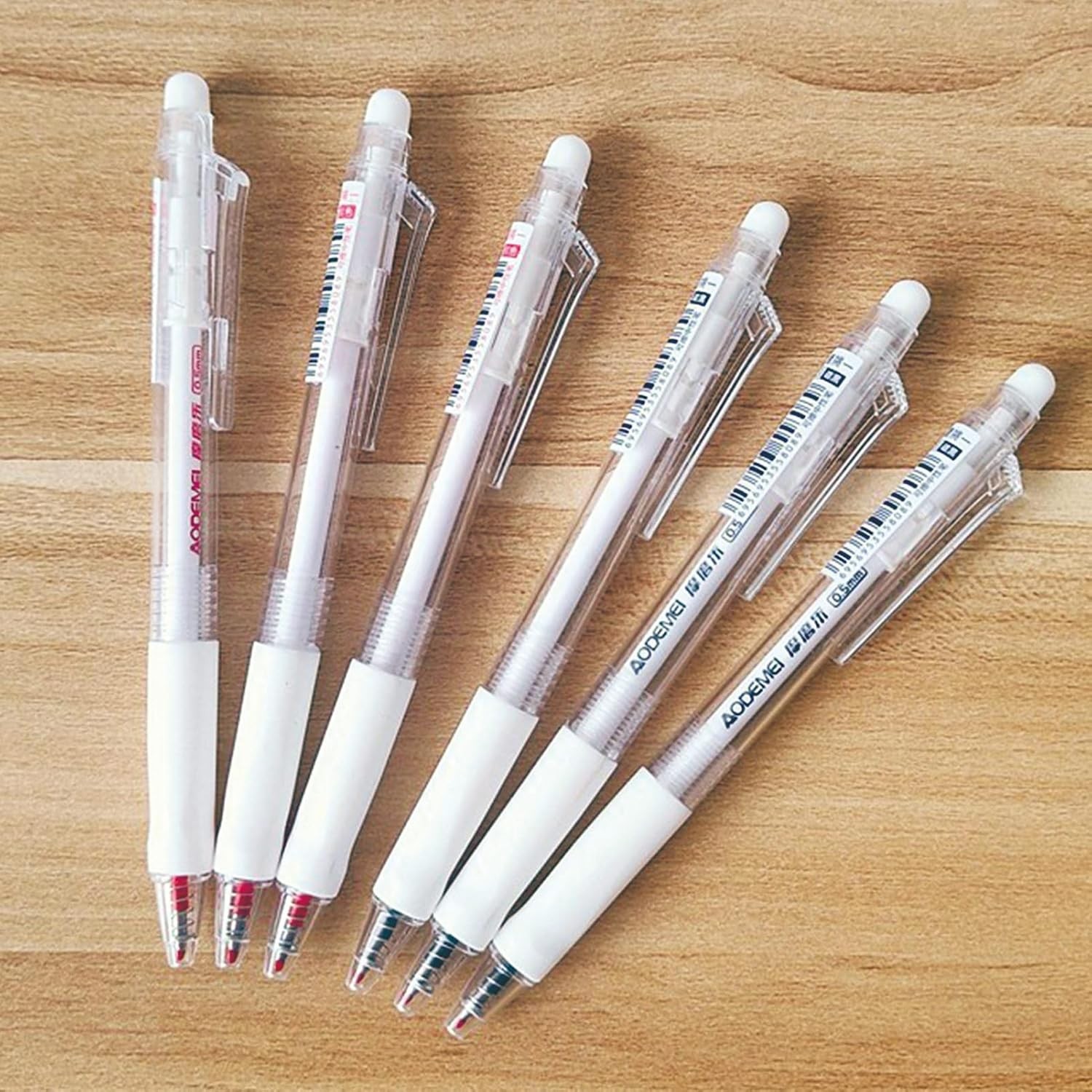 6 Pcs Erasable Gel Pens Retractable Gel Ink Pens Erasable Pen 0.5mm Fine Point
