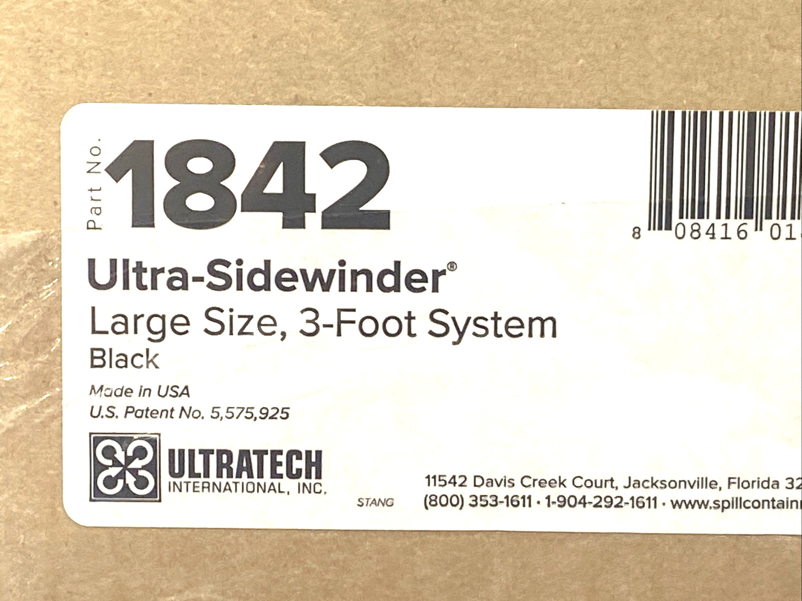 Ultratech 1842 Ultra-Sidewinder Large 3ft System Black BOX OF 10
