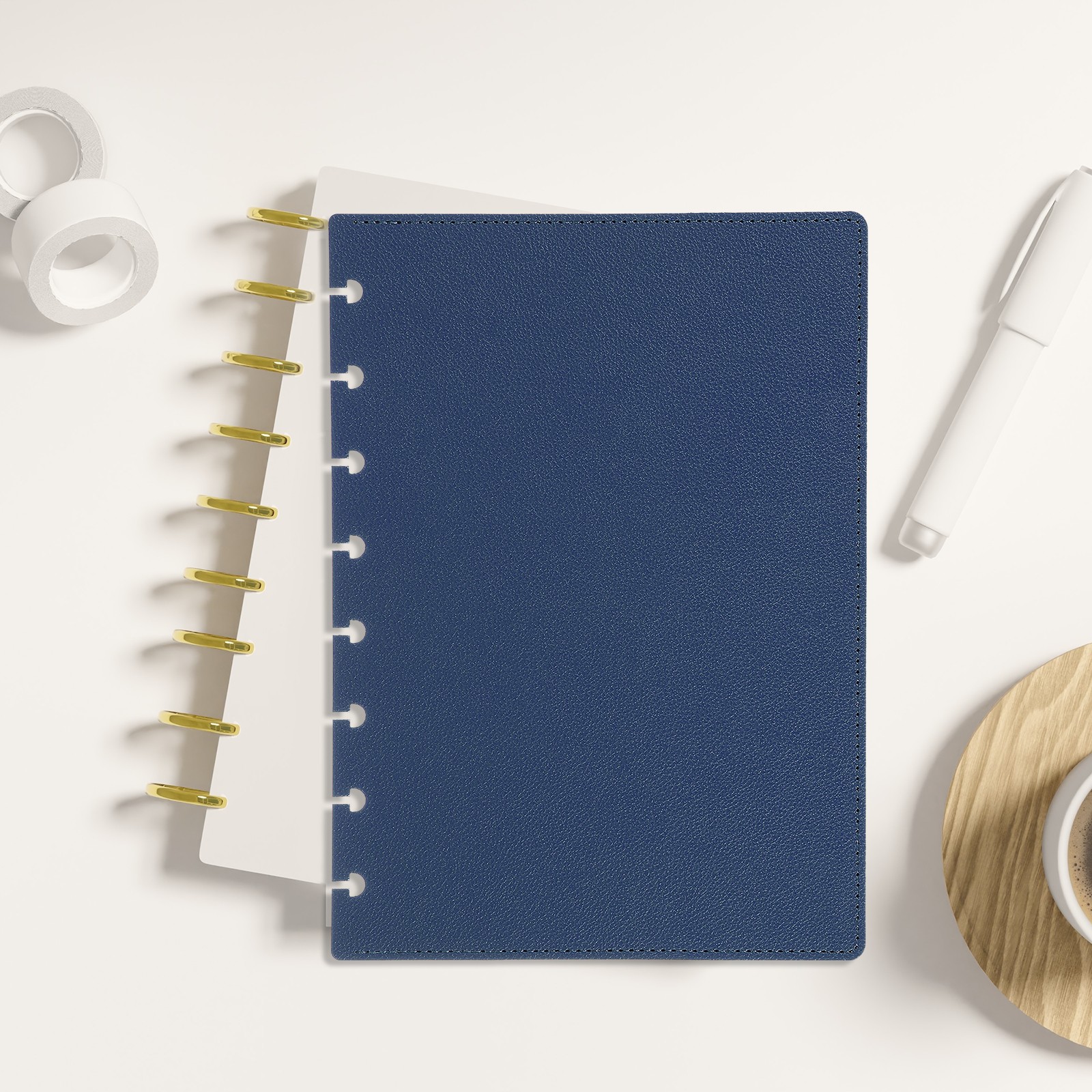1 Set Discbound Notebook Cover, A5 Cover, Blue