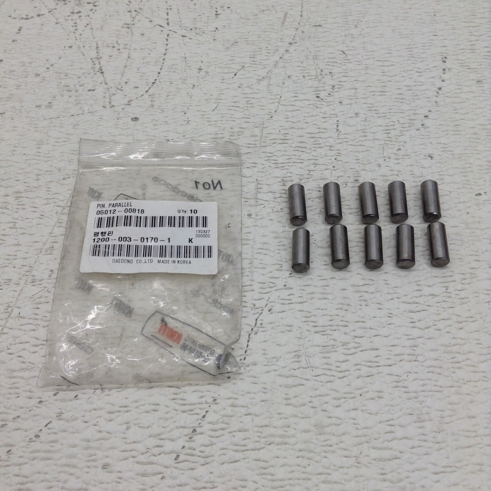 Daedong Kioti 05012-00818 Parallel Pin 0501200818 05012 Bag of 10 New (TSC)