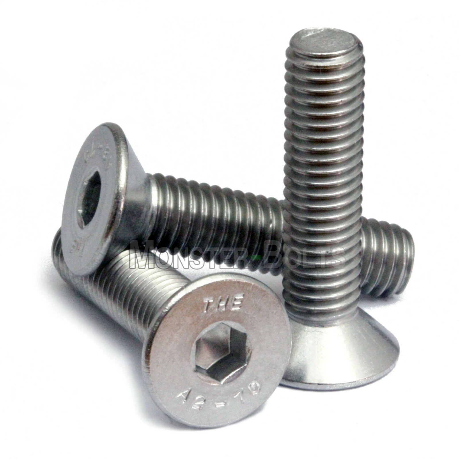 M4 Stainless Steel Flat Head Socket Cap Screws A2, Metric DIN 7991 0.70 Coarse