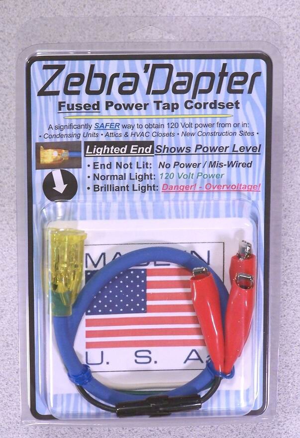 Zebra Instruments Lighted Female Fused Power Tap Cordset 120V