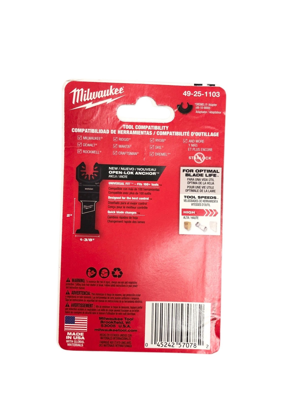 Brand New Milwaukee 3pc 49-25-1103 High Carbon Steel Blades