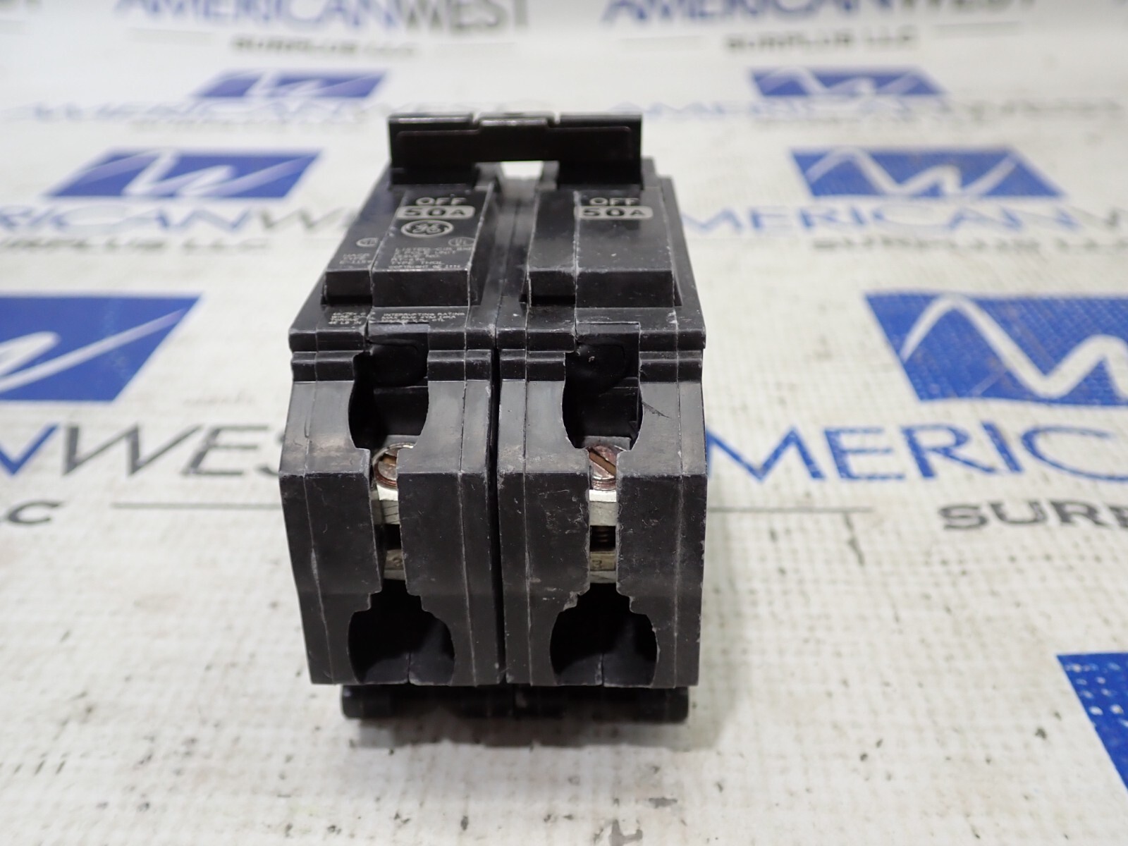 New GE THQL2150 2 Pole 50 Amp 120/240 Volt 10kA Plug On Circuit Breaker Qty 5