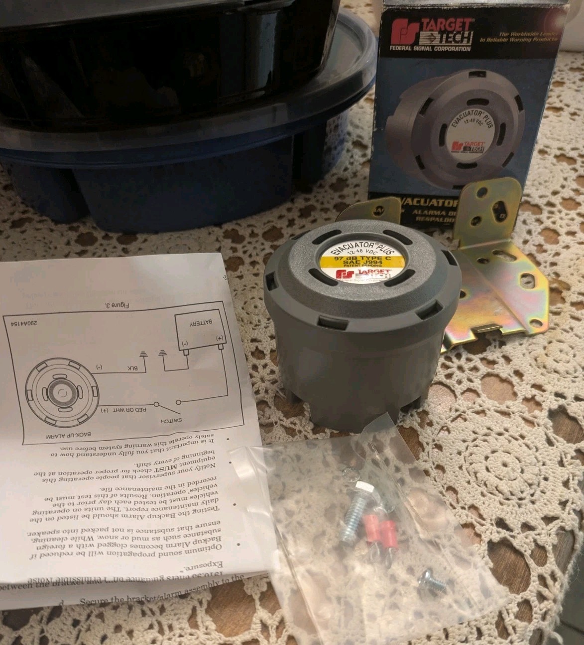 210331SSG Evacuator Back-Up Alarm, Dual Tone Universal Mounting Bracket, 97 dB
