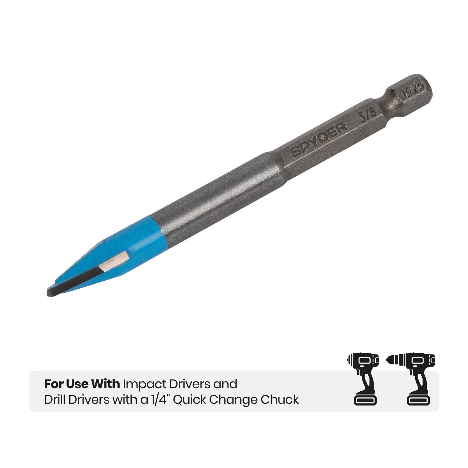 Spyder 3/8 in x 3.5 in Hex Shank Carbide-Tipped Glass and Tile Drill Bit, 950076