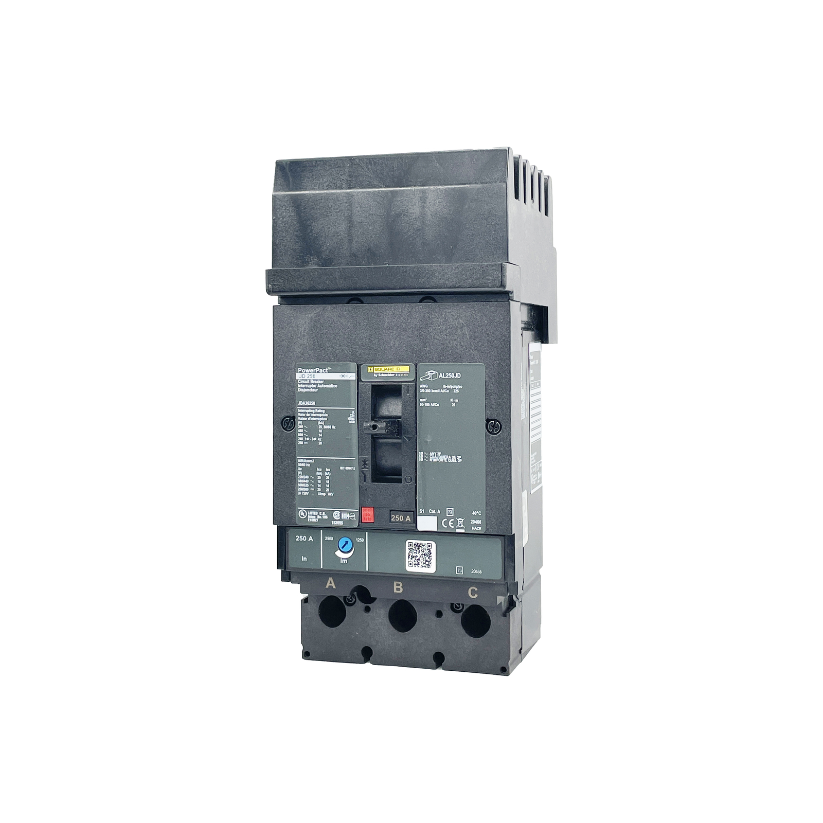 NIB – Square D – JDA36250 – Molded Case Circuit Breaker – 250A, 3-Phases, 600V