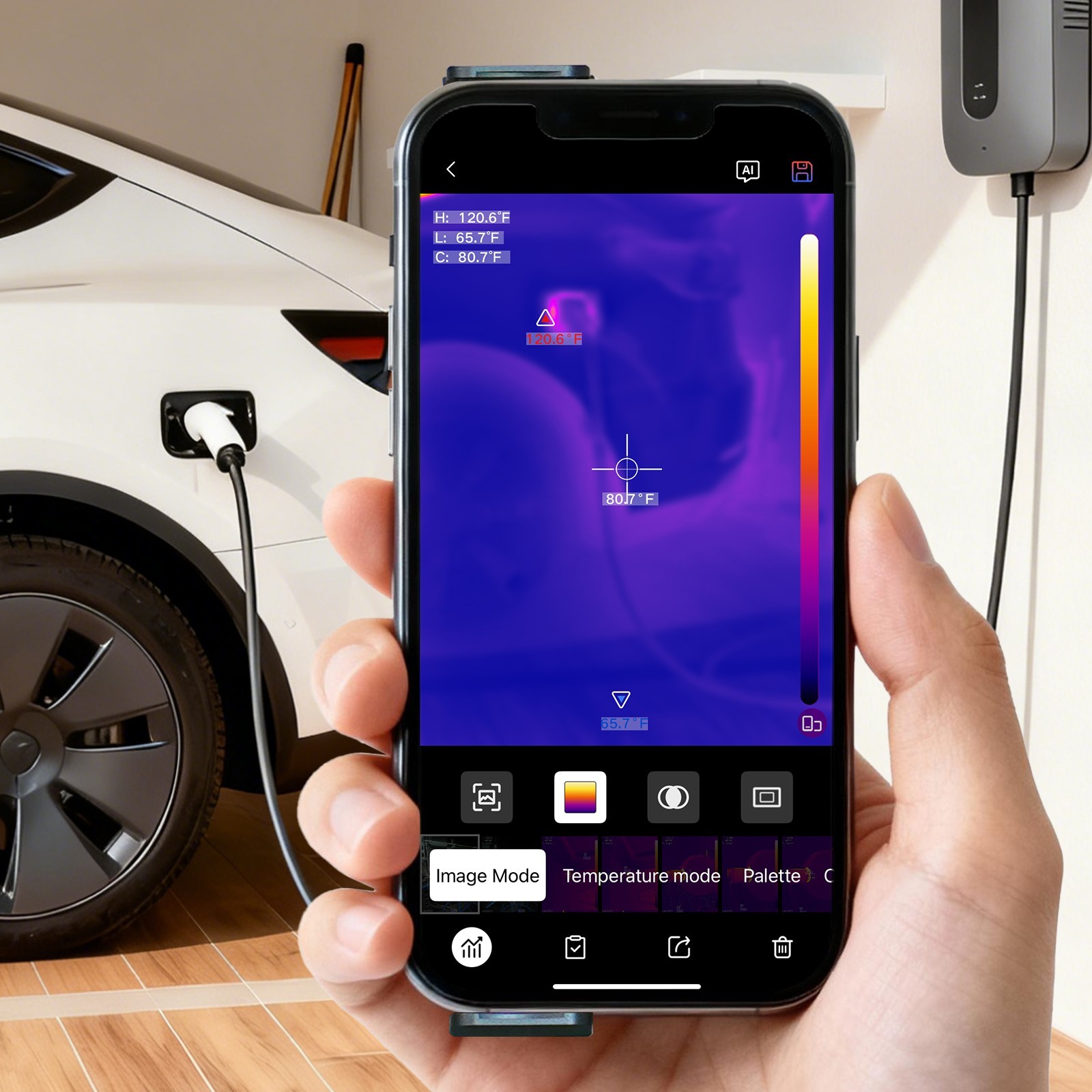 256×192 IR Resolution Wireless Thermal Camera for Android & iOS WiFi Handheld