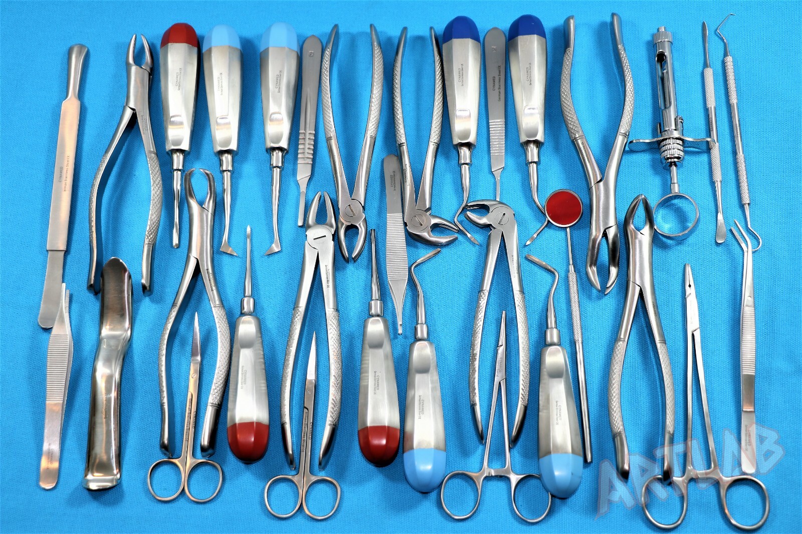 NEW GERMAN 72 PC ORAL SURGERY DENTAL EXTRACTING ELEVATORS FORCEPS INSTRUMENT KIT