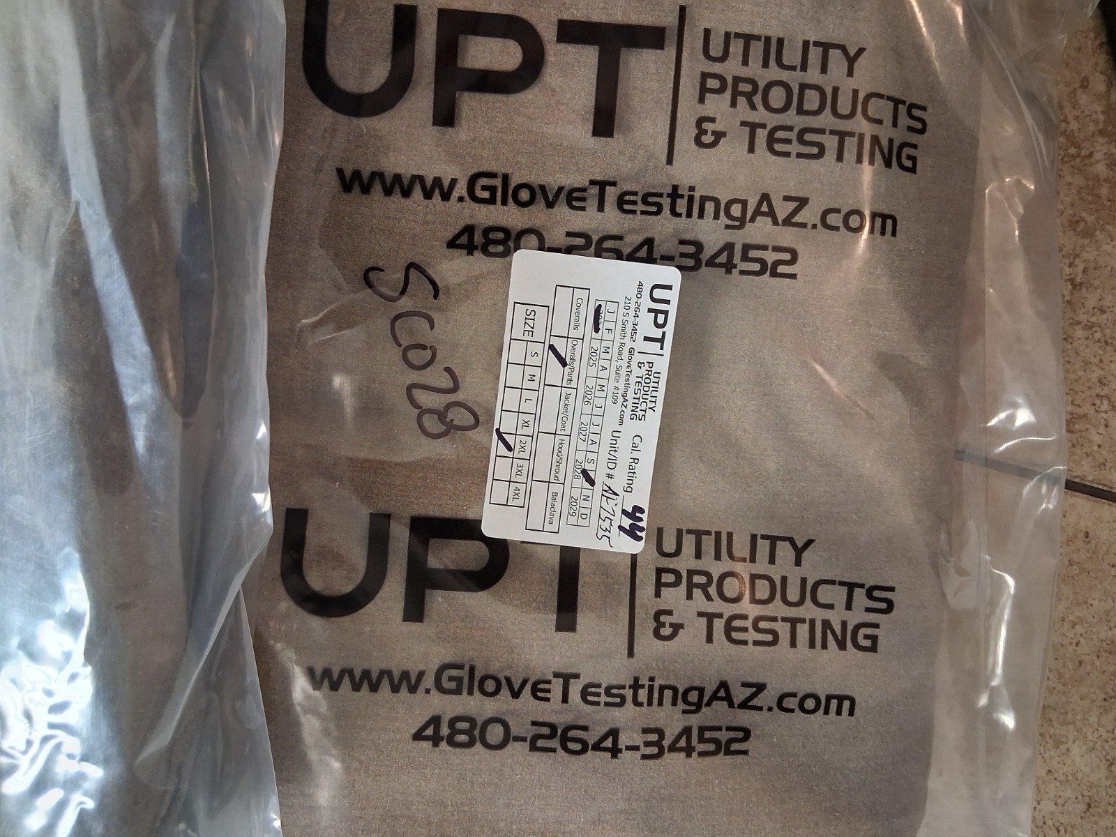 Temp-Test Arc kit By Stanco 44.0 cal/cm2 2xl overalls LG jacket hood used #7
