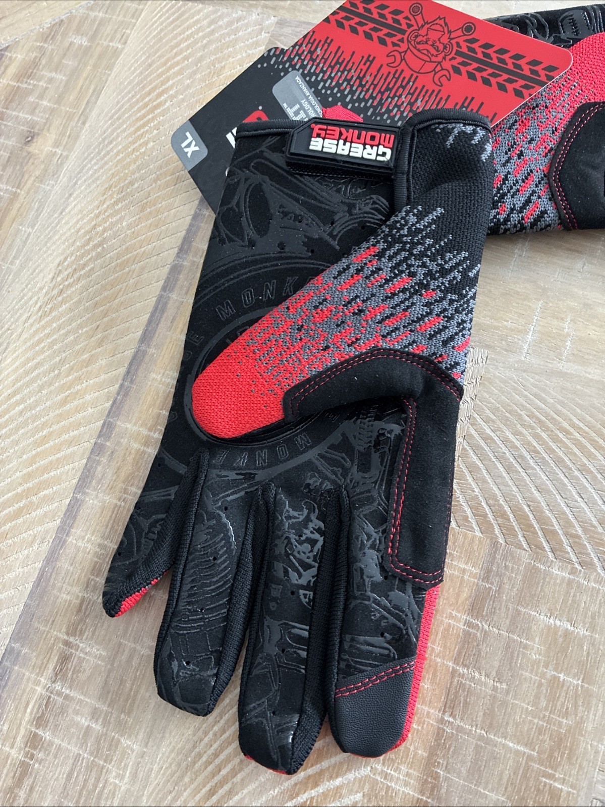 Grease Monkey Dura-knit X-Large Gloves Black Grey Extreme Grip – 1 Pair