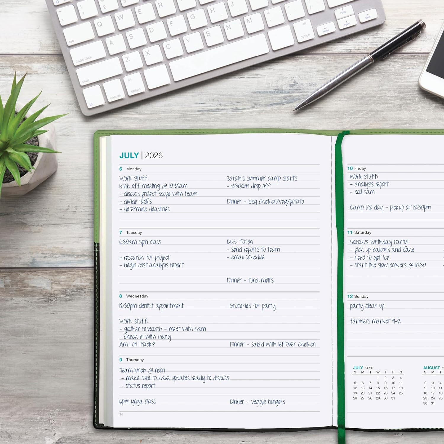 2026 Planner Calendar, 8″x10″ : Includes 14 Months (November 2025 – December 202