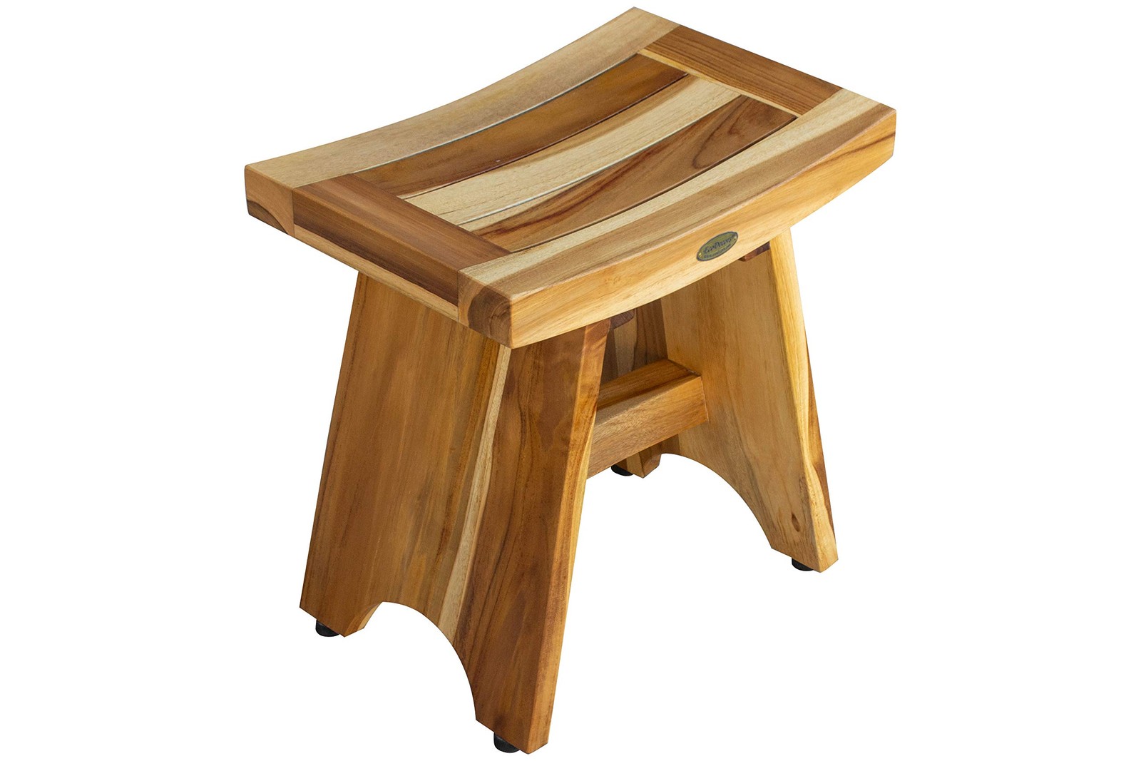 EcoDecors 18-Inch Teak Shower Stool 300 lb Capacity