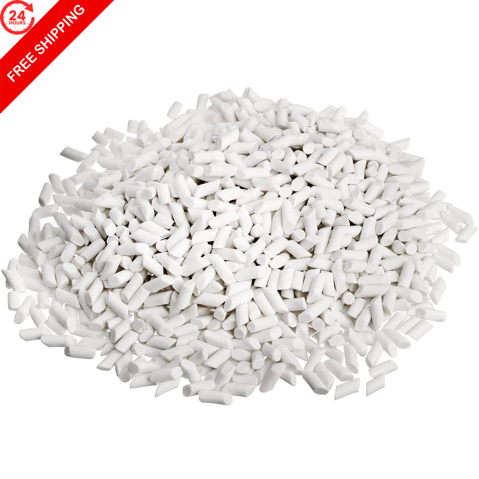 Hiceeden 8 Pounds Rock Tumbling Filler Media, 1/5″ x 2/5″ x 2/5″, White