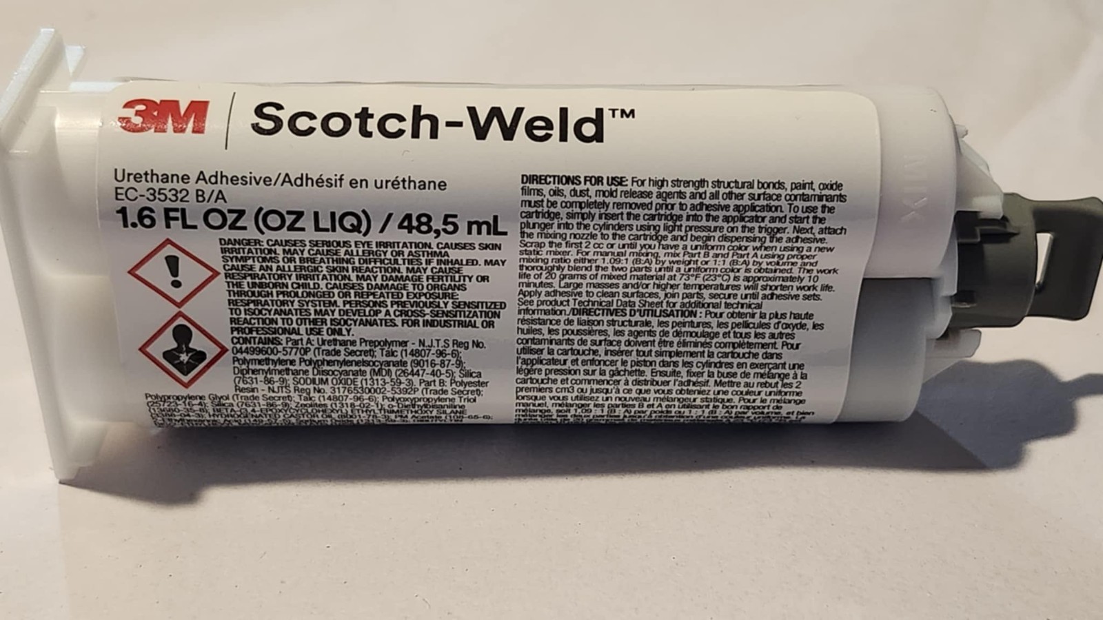 3M Scotch-Weld Urethane Adhesive EC-3532 B/A – 45 mL (1.61 fl oz) Lot of 34