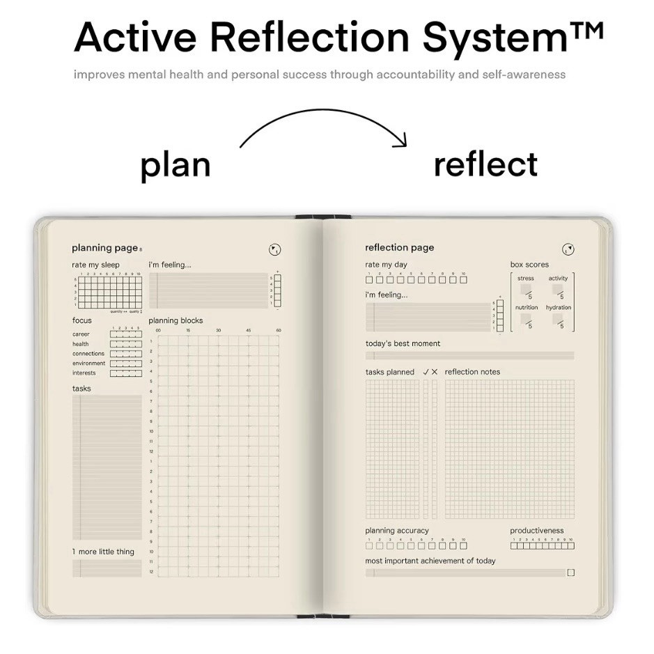 Tuning Notebook Daily & Hourly 3 Month Planner & Reflection Journal Minimalist
