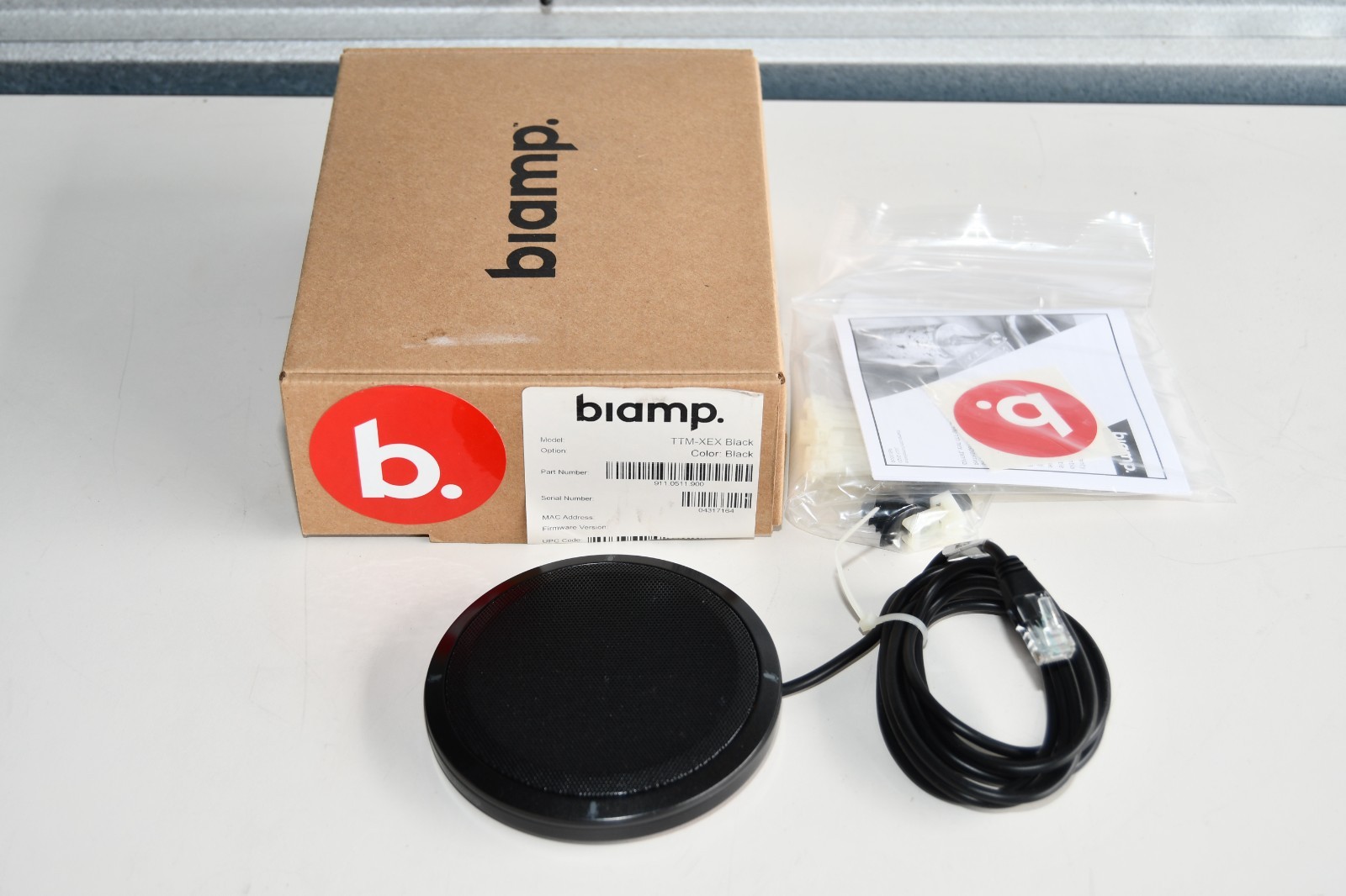 ^ Biamp TTM-XEX Black- Beam Tracking Microphone Table Top #X7349