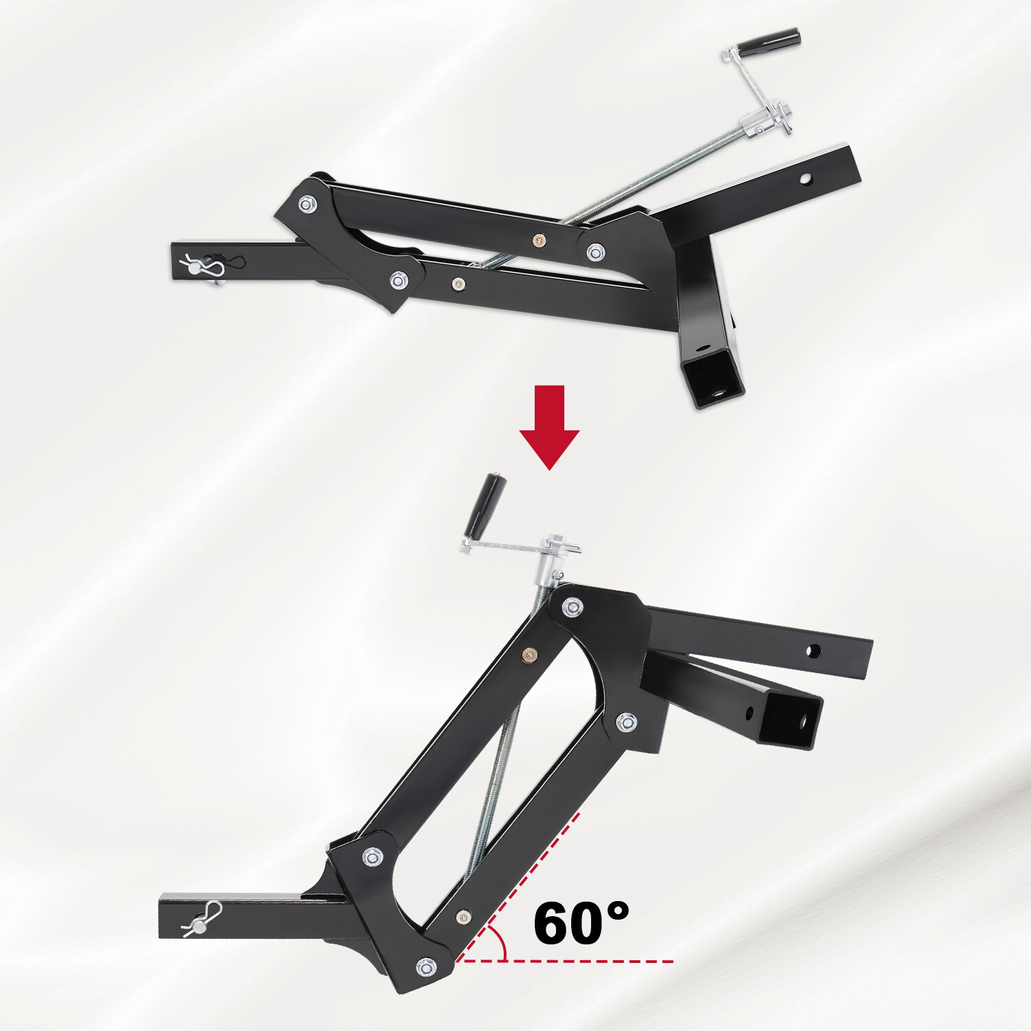 50″ Manual Quick Implement Lift 1-Point Lift System For ATV/UTV w/2″ Receiver