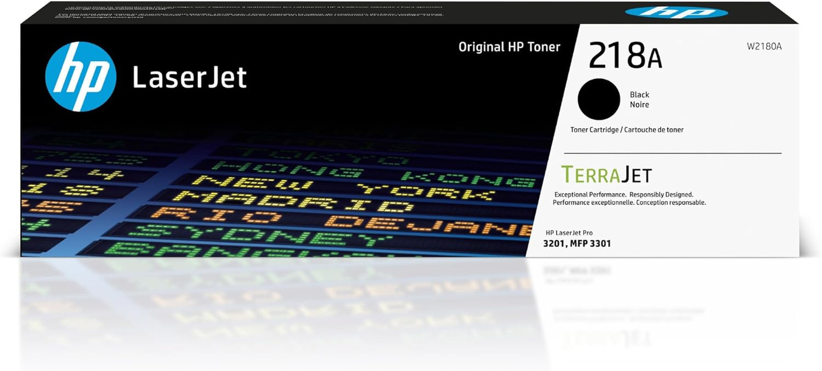218A Black Toner Cartridge | Works with Color Laserjet Pro 3201, MFP 3301 Series