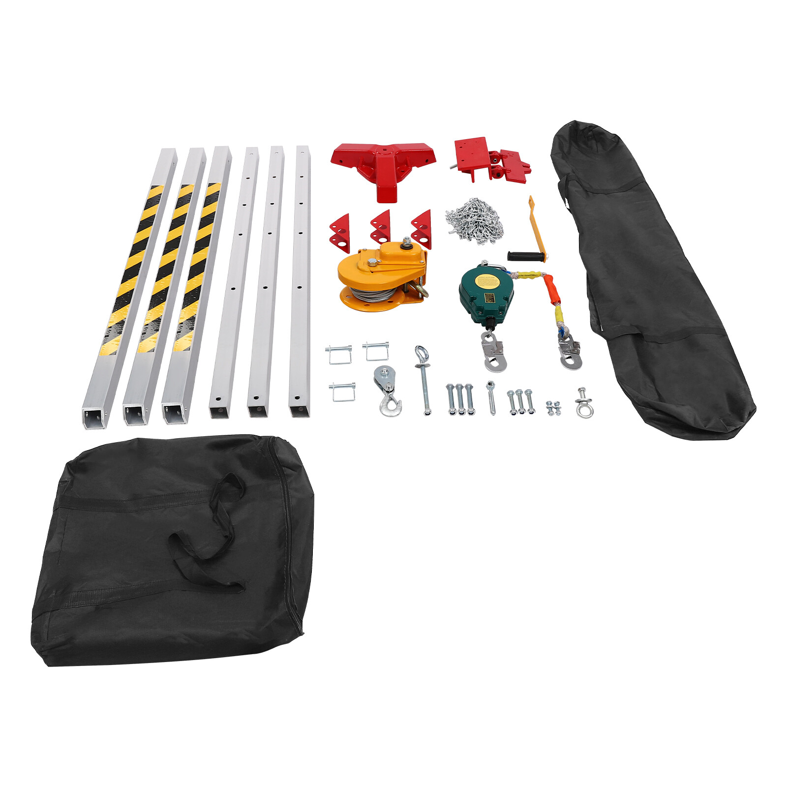 Confined Space Tripod Kit Rescue Tripod Adjustable 5.2-8 ft Legs 1800lbs Winch