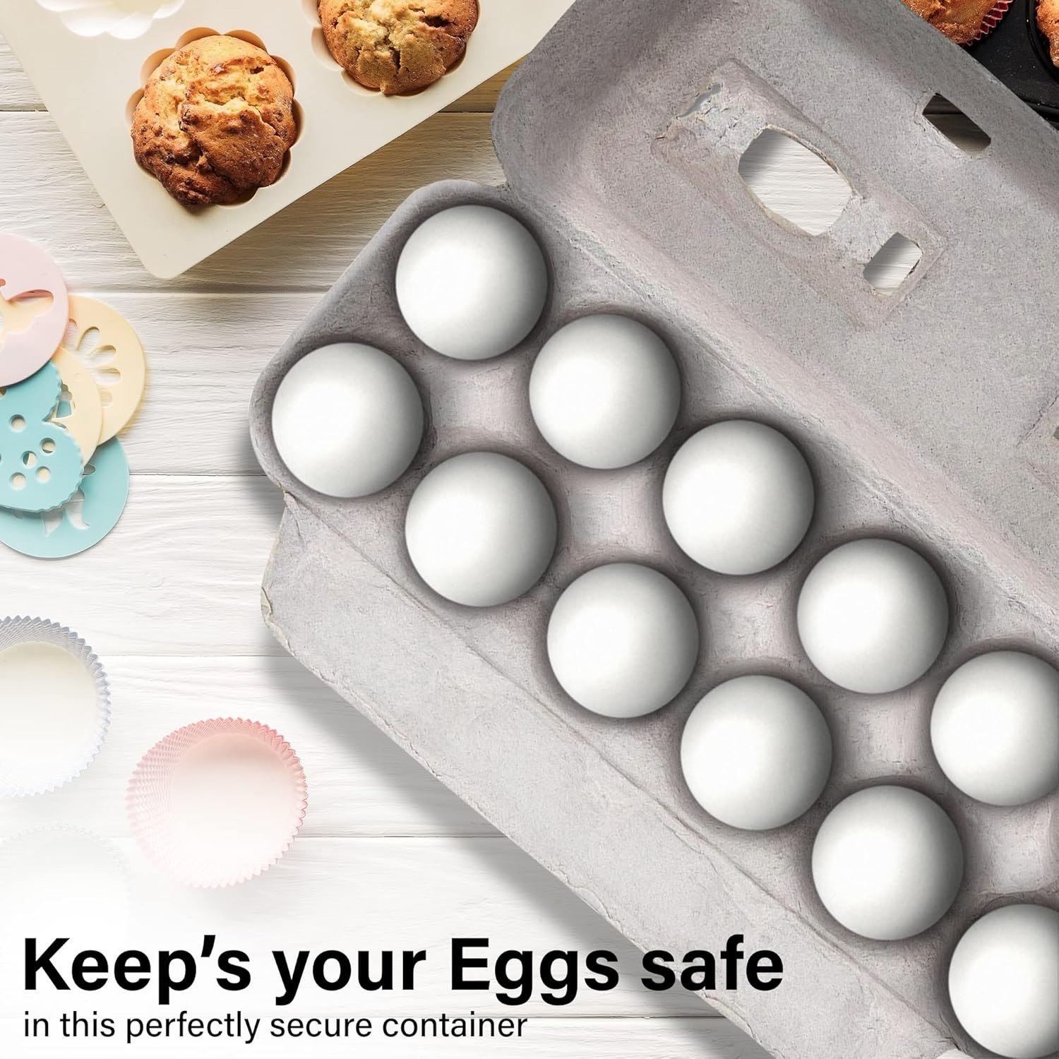 Bulk 25 Sturdy Recycled Pulp Egg Cartons – Holds 12 Eggs Each, Perfect for St…